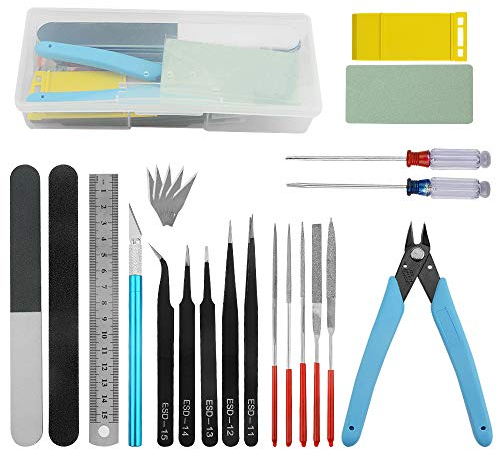 TOVOT 24 Stück Gundam Modellbauwerkzeuge Hobbybauwerkzeuge Bastelset Modellbauer Grundbausatz für Modellbau, BAU und Reparatur