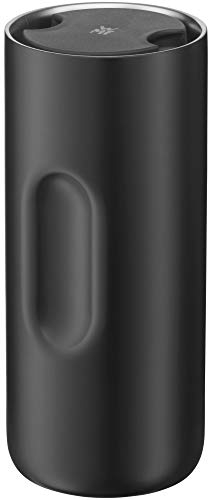 WMF Motion Thermobecher 350 ml, To go Becher für Tee oder Kaffee, Thermosflasche, hält 6h warm/12h kalt, 360°-Trinköffnung, schwarz