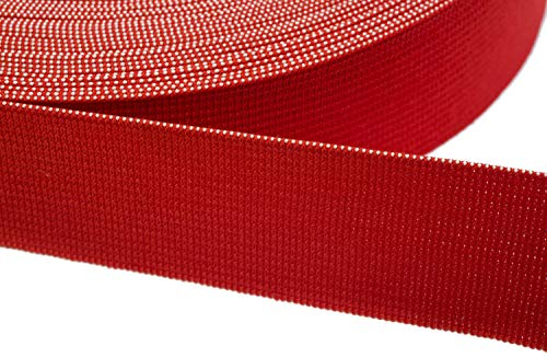 Gummiband zum Nähen 40mm Breit in 20 Farben 06 - rot 25 Meter