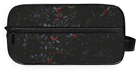 MONTOJ Toiletry Bag Storage Bag Cosmetic Bag Red Fruit Dart Tree Makeup Bag Wash Gargle Bag for Travelling&Home