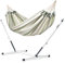 LA SIESTA® - Brisa - Kingsize + Stahl-Gestell Hängematte, handgefertigt in Kolumbien, mit 180 cm Breite für entspannte Momente drinnen und draußen. (Cedar)