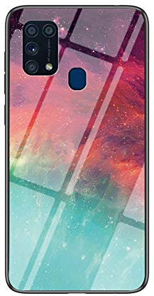 MadBee Kompatibel mit Samsung Galaxy M31 Hülle [mit HD-Schutzfolie], Sternenklarer Himmel Weich Silikon Handyhülle TPU Bumper Handytasche Schutzhülle Protective Dünn Abdeckung (Farbe)