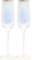 Lesser & Pavey Elegance Glassware Ribbed Lustre Champagne Flutes - Set of 2