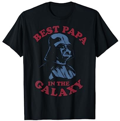Star Wars T-Shirt Retro Darth Vader Papa Noir Unisex Adulte S