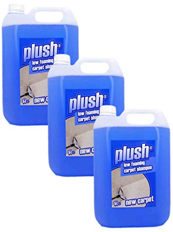 Carpet Cleaner Shampoo & Odour Deodoriser (inc Pet) Plush 5L x3 (New Carpet)