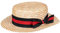 Boland 90993 - Hut Maurice, Strohhut mit Banderole, Kopfbedeckung, Franzose, Maler, Strand, Urlaub, Kostüm, Karneval, Mottoparty