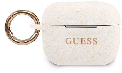 Guess Silicon Cover Ring für Apple Airpods Pro - Weiß, GUACAPSILGLWH