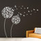 KLEBEHELD® Wandtattoo Pusteblume mit Schmetterlingen für Wohnzimmer, Flur und Wohnbereich | Wandaufkleber Blume Farbe weiss, Größe 109x180cm
