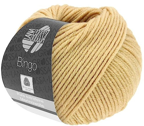 LANA GROSSA Bingo | Extrafeine Merinowolle waschmaschinenfest und filzfrei | Handstrickgarn aus 100% Schurwolle (Merino extrafein) | 50g Wolle zum Stricken & Häkeln | 80m Garn FB 745