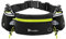 Number-one Running Belt with Water Bottles(2 x 175ML), Hydration Belt Waterproof Waist Pack Bag Fits iPhones Adjustable Sports Waist Pouch for Marathon Running Hiking Cycling, Green, 80cm*12cm*0.5cm