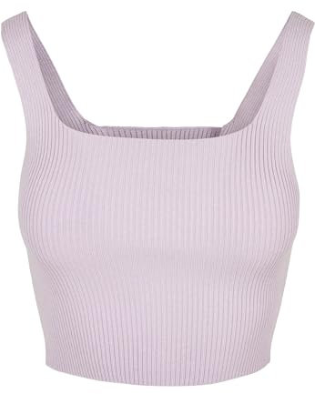 Urban Classics Tb4785-ladies Cropped Knit Top Camiseta, Lilac, XXL para Mujer