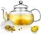 Kyraton 1000ml Glass Teapot with Removable Infuser & Blooming and Loose Leaf Tea Maker Set, Stovetop & Microwave Safe Tea Kettle.