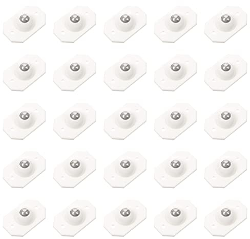 DOITOOL 24Pcs Selbstkleber Caster Räder Mini- Schwenkräder 360- Grad- Rotation Sticky Riemenscheibe Universelle Kleine Kugellager Roller Caster- Räder für Möbelstraßenbehälter Oder