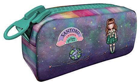 SANTORO Gorjuss Federmäppchen mit riesigem Reißverschluss – Seien Sie freundlich zu unserem Planeten – Schulbedarf, großes Federmäppchen für Mädchen, Kinder, sie | Süße Geschenke für Mädchen, multi,