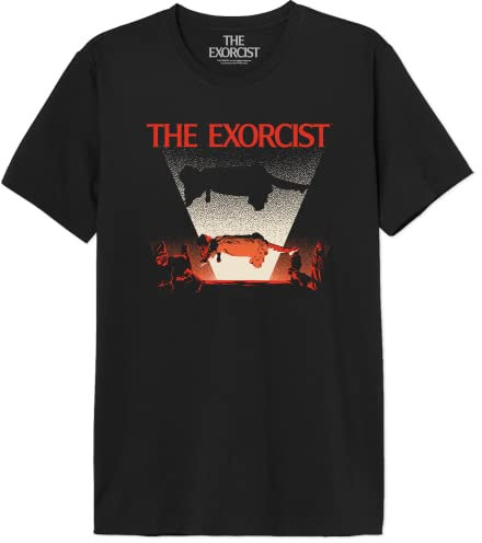The Exorcist Herren Uxexormts001 T-Shirt, Schwarz, XS