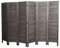Mendler Paravent HWC-G30, Trennwand Sichtschutz Raumteiler, Shabby-Look 170x240cm - grau-braun