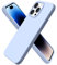 ORNARTO Compatible with iPhone 14 Pro Max Case 6.7, Slim Liquid Silicone 3 Layers Full Covered Soft Gel Rubber Case Cover-Baby Blue