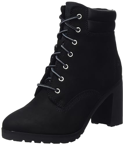 Timberland Allington Double Collar, Stivali alla Moda Donna, Nero Nubuck, 36 EU Larga