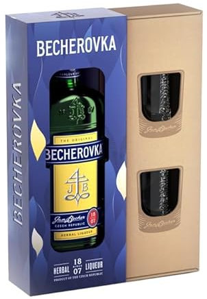 Becherovka - Liquore alle erbe 700ml con bicchierini - IT