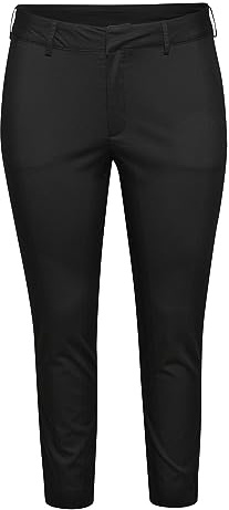 KAFFE CURVE Casual Hose KCleana Damen Hose Slim Fit Große Größen Casual Chino Stoffhose 54, Black Deep