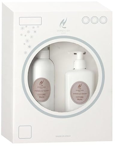 HYPNO CASA - Cofanetto Profumazione Tessili con Profumatore Bucato 200ml e Spray per Tessuti 250ml (Cotone)