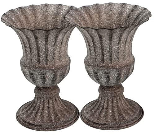 Alipis 2 Pezzi Cimitero Vaso Commemorativo Disposizione Tomba Prop Fiore Secchio Cimitero Fiore Decorazioni Esterne Vaso Di Fiori Arredamento Vintage Memoriale Cimitero Vaso Metallo