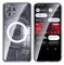 GIOPUEY Magnetische Handyhülle für Nothing Phone 2 Hülle, Case Kompatibel mit MagSafe, Transparent PC Zurück + TPU Bumper Stoßfeste Schutzhülle - Clear
