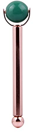 CZAOINCU Raumdekoration Natürlicher Amethyst Jade Roller Rosenquarz Kristall Jadekugel Grüner Stein Quarz Gesichtsroller, 1 Set (Color : Green Jade)