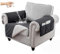 Hggzeg Sofabezug für 1-Sitzer, wasserdicht und rutschfest, Sofaschoner mit Seitentasche, waschbarer Sofaschoner für Kinder/Haustiere (schwarz)