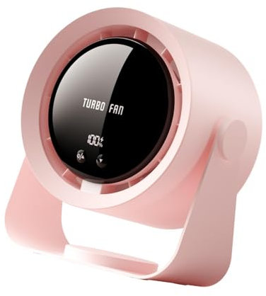 Kuntesetty Ventilador de Mesa Compacto Y Potente, Rosa, Individual