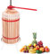 PEILU 30L Obstpresse Holz Weinpressen Manuelle Saftpresse Beerenpresse Set inkl. Presstuch, Druckplatte, Metallspindel & Dreibeinige Basis Fruchtpresse zur Herstellung von Obst- und Gemüsesäften