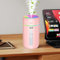 kissleaf 250ml Compact Glow-in-the-Dark Luftbefeuchter für Desktop, Auto, Büro mit bunten Cool Light Funktion Air Humidifier, Ultra Silent Indoor Raumbefeuchter (Pink)