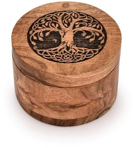 Indus Lifespace Salt & Pepper Shaker Acacia Wood Wooden Salt Pinch Bowls | Wood Salt Pepper Keeper, Spice Bowls for Cooking,Sugar Holder for Kitchen (3.5 X 3.5 X 2.5)