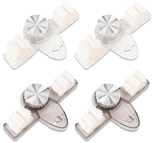 4 Pcs Broom Holder Mop Hanger, No Punching Required Broom Hanger Organizer, Brooms Holder Wall Mount, Brooms Mop Holders Tidy Organizer, Brooms Mop Holders Wall Mounted with Suction