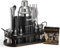 VEVOR Juego de Coctelera Acero Inoxidable con Soporte de Bambú, Cuchara Mezcladora, Mortero, Medidores, Colador, Vertedor de Licor, Pinza para Hielo, Sacacorchos,305 x 130 x 245 mm, Negro y Plata