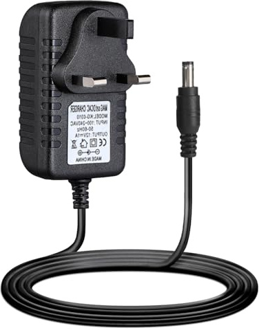 QESSUVNC12V2A Power Supply Adapter AC/DC Converter 100-240AC 50-60HZ to 12V2A, 5.5×2.5mm British Standard Plug Power Adapter, Suitable for LED Light Strips, Routers, Audio-Visual Products