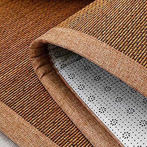 Tapis respirant en bambou tressé pour la méditation et les espaces zen, surface lisse pour plus de confort