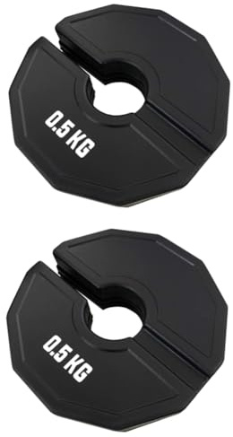 Huudngeje Fraktionsgewichtsplatten Gummi-2pcs 0,5 Kg Fitnessstudio Micro Platten Hantel-Add-On Wechselschwarz