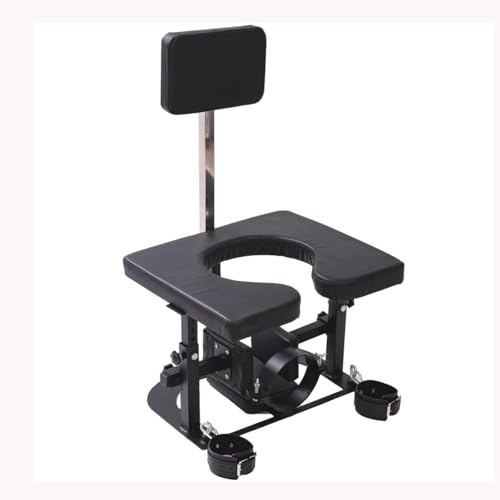 DgtZyrih Sm Verstellbarer Leicht Restraint Frame Sex Stuhl Sex Toilettenstuhl mit Fesseln, Erotischer Stuhl Sex-unterbank Sexualstuhlmöbel BDSM Sklave Extreme Bondage Sexspielzeug für Paare,Schwarz