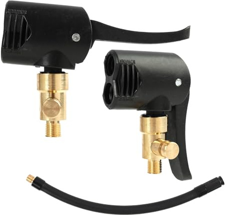 Bgfaquri 2 Stück Messing Autoventil Adapter, Autoventil Hebelstecker mit 20cm Schlauch für Reifenfüller Kompressor Fahrradpumpe Reifenventil Adapter für Fahrrad Motorrad Auto LKW Ventilwerkzeuge