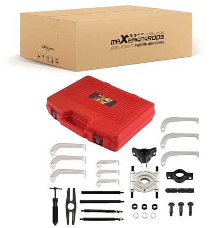 maXpeedingrods 10 Ton Hydraulic Heavy Duty Gear Puller Remover Tool Kit, Hydraulic Gear Jaw Pulling Bearing Separator Puller Set Remove Sprockets Bearing Pulley 4 6 8