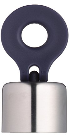 BarCraft Wine Bottle Stopper with Flip Top Ring Pull, Stainless Steel, 8.5 cm