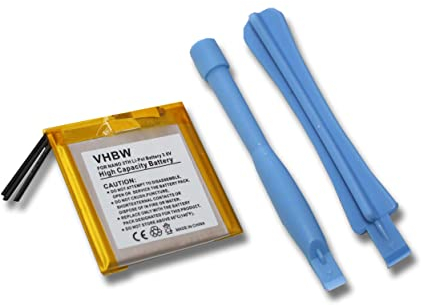 vhbw litio-polimeri batteria 450mAh (3.7V) compatibile con MP3 music player lettore musicale Apple IPod Nano 3. Generation, 3.Generation, 3G 4GB, 3rd 4GB, 8GB