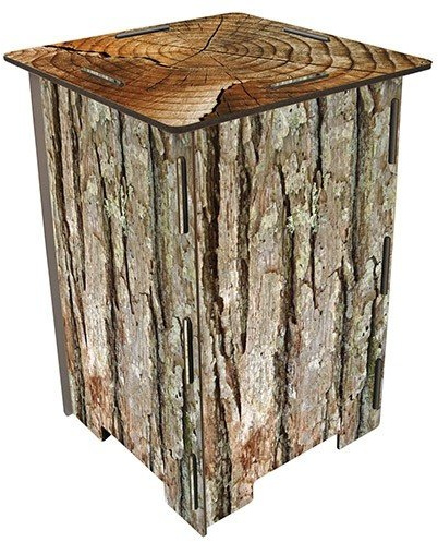 Werkhaus Werkhaus SH8053 Photohocker Motiv Baumrinde B Hocker, bunt, 29.5 x 29.5 x 5 cm