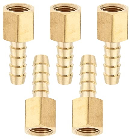 LTWFITTING Messing Fittings Anschluss 1/8 Innengewinde IG x 6 mm Schlauch (5 Stück)