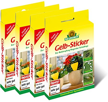 Neudorff Gelb-Sticker Lot de 10 pièges collants pour insectes volants Jaune 40 Stück