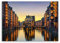 ge Bildet Bild auf Leinwand | Wasserschloss in der Speicherstadt - Hamburg in 70x50 cm als Wandbild | Wand-deko Dekoration Wohnung modern Bilder | 1019