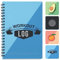 Workout Planner for Daily Fitness Tracking & Goals Setting - A5 Size, 6” x 8”, Azure Blue - Improved Thicker Cover - Men & Women Personal Home & Gym Training Diary - Log Book - by Workout Log Gym
