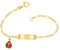 JC Schmuck 585 Gold Baby ID-Armband Kinder Goldarmband 14 cm mit Marienkäfer Anhänger rot I Figaro Armband mit Gravur Taufarmband Gold Namensarmband I Kinderschmuck made in Germany I 5.5305224