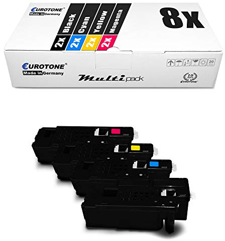 8X Eurotone Toner für Xerox WC 6025 6027 wie 106R02756 - 106R02759 Set Black Cyan Magenta Yellow